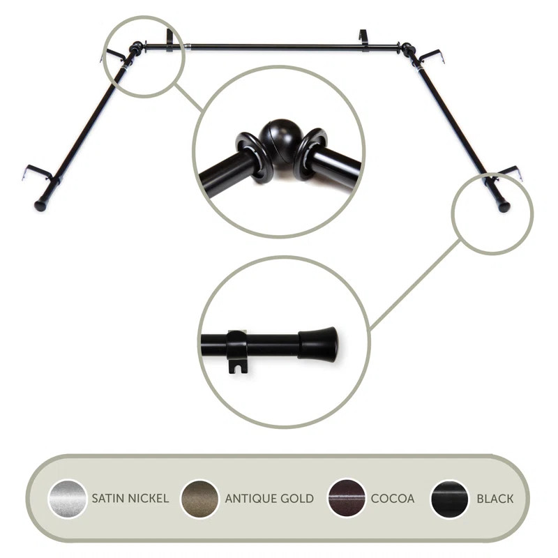 Leavy Bay Window Single Curtain Rod | Wayfair North America