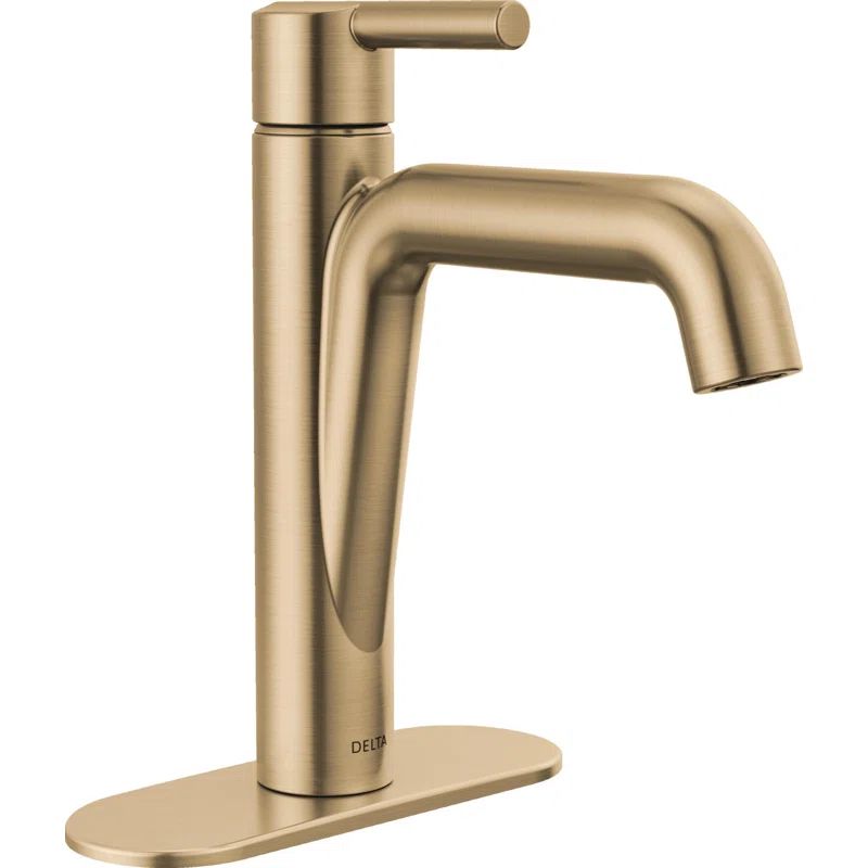 Nicoli Single Hole Bathroom Faucet with Drain Assembly, Single Handle Bathroom Sink Faucet | Wayfair North America