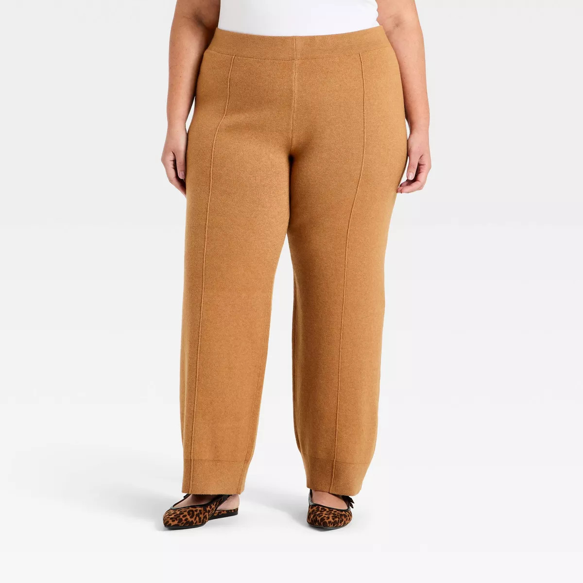 Women's Wide Leg Sweater Pants - A New Day™ Brown XXL | Target