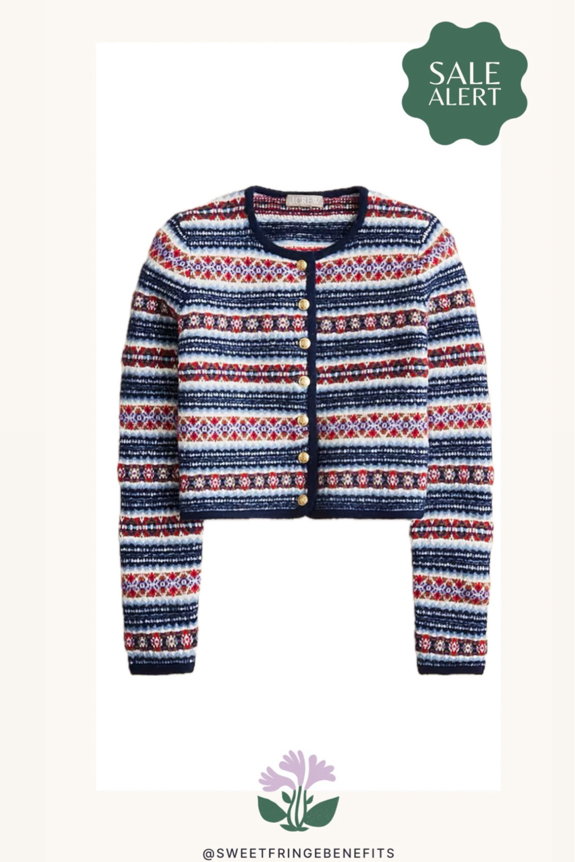 JCREW pre Black Friday sale. This is a wow! 50% off! 

Fair isle  sweater lady jacket 

#LTKSaleAlert #LTKHoliday #LTKFindsUnder100