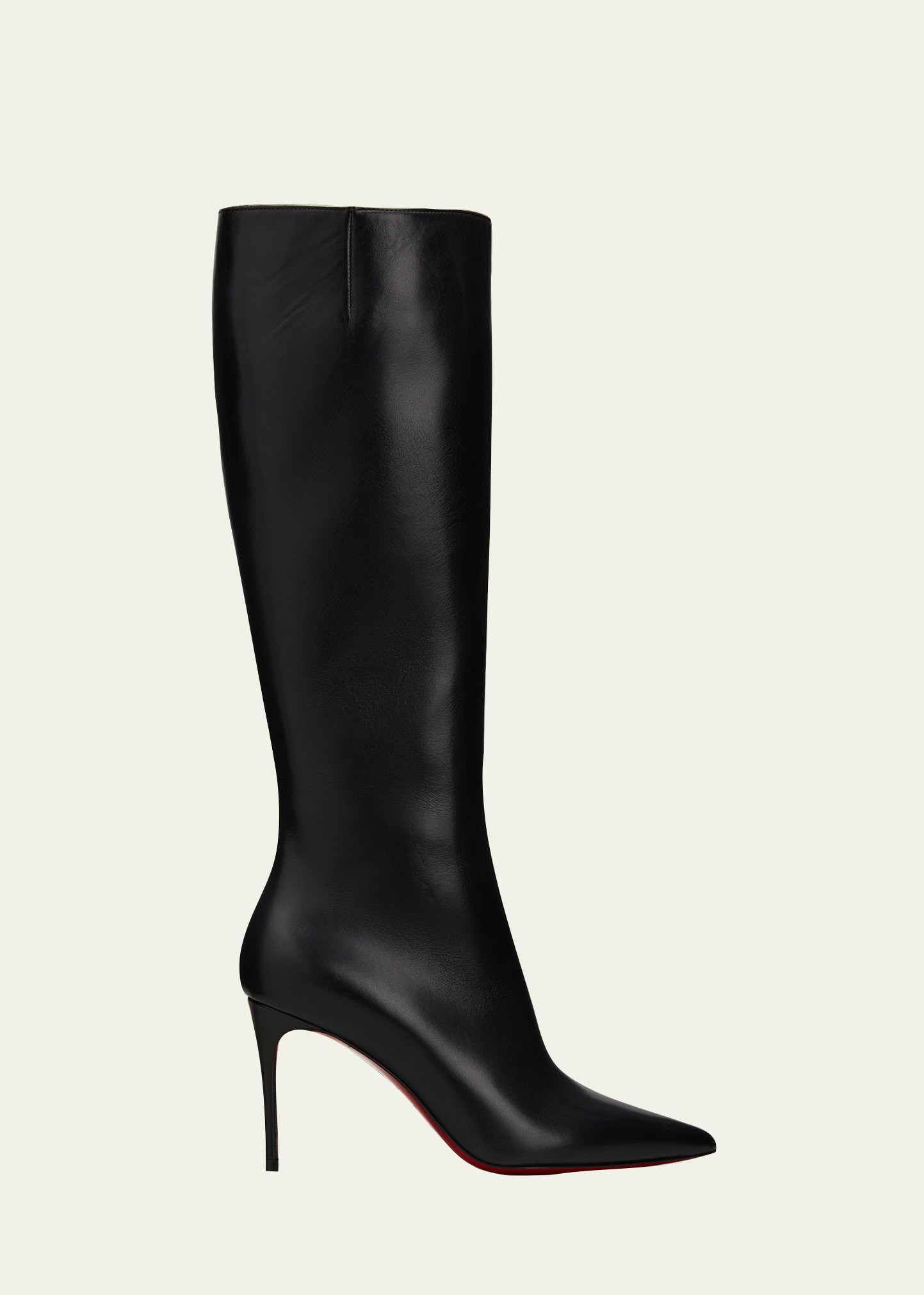 Kate Calfskin Red Sole Stiletto Knee Boots | Bergdorf Goodman