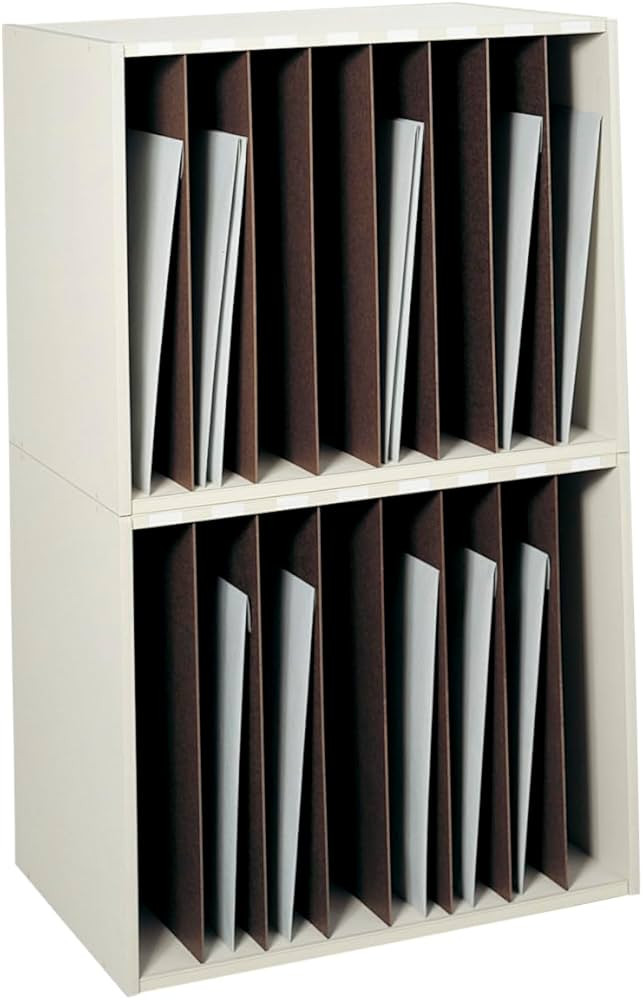 Safco Products 3030 Art Storage Rack, 8 Vertical Compartments, White | Amazon (US)