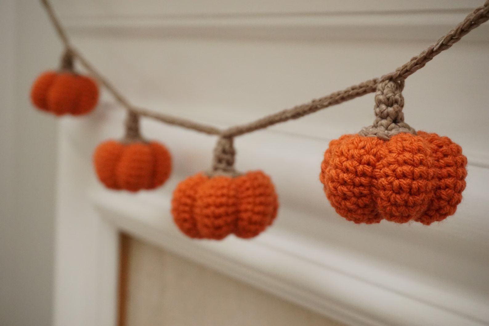 Pumpkin Garland Orange Pumpkin Garland Crochet Garland - Etsy | Etsy (US)