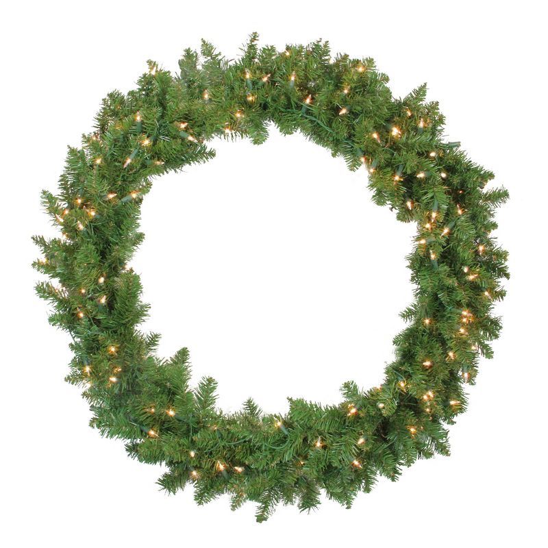 Northlight Pre-Lit Northern Pine Artificial Christmas Wreath - 36-Inch, Clear Lights | Target