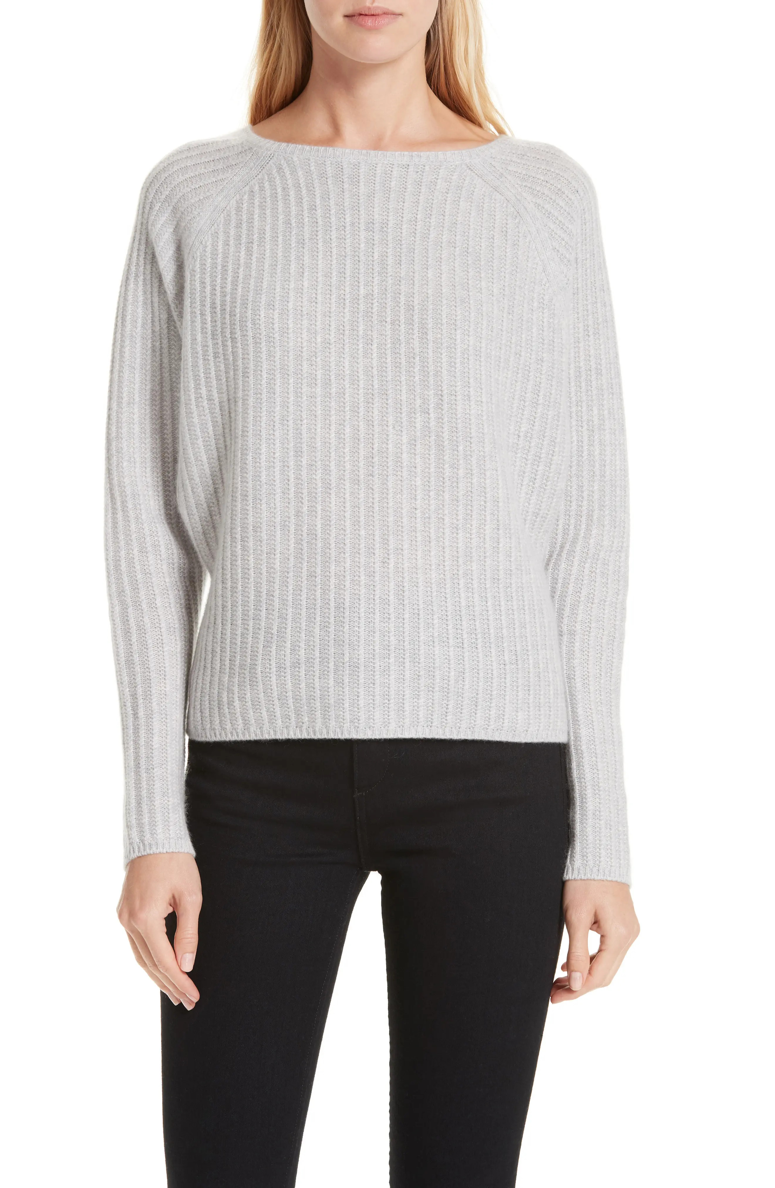 Women's Nordstrom Signature Textured Cashmere Sweater, Size X-Small - Grey | Nordstrom