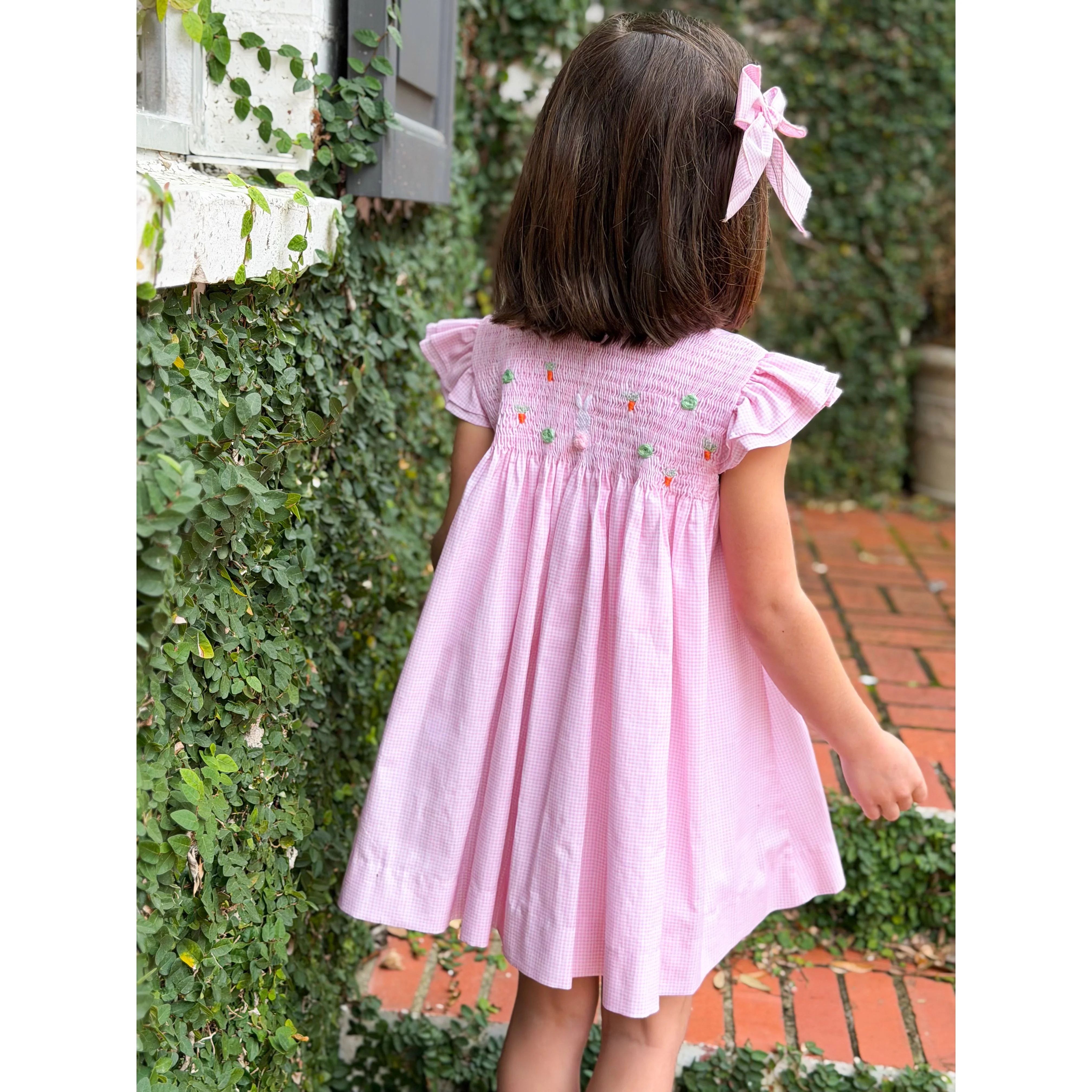 Hippity Hop Angel Sleeve Dress - Easter Girls Dress | Alice Kathleen & Co | Alice Kathleen & Co.