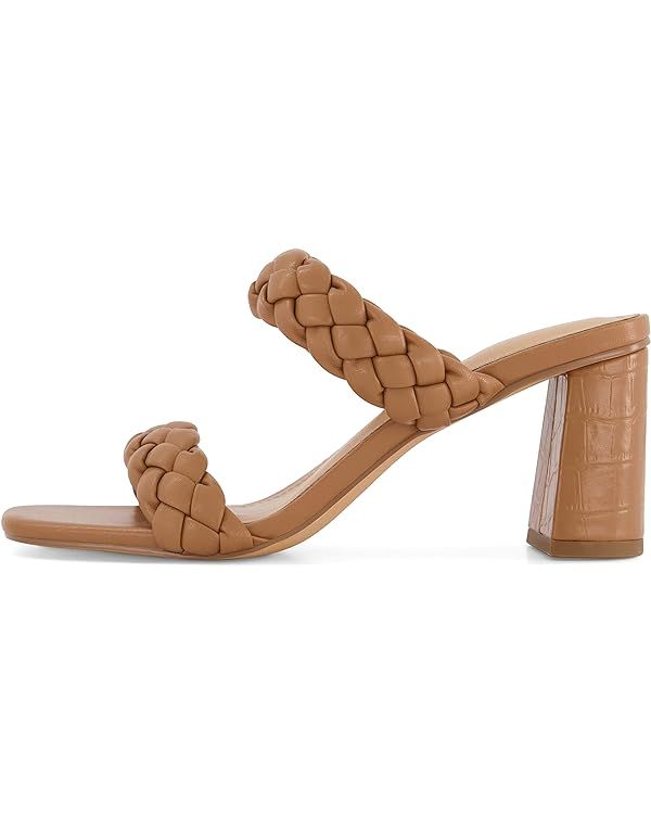 Dunes + CUSHIONAIRE Technology Women's Iris braided Heel Sandal +Memory Foam and Wide Widths Avai... | Amazon (US)