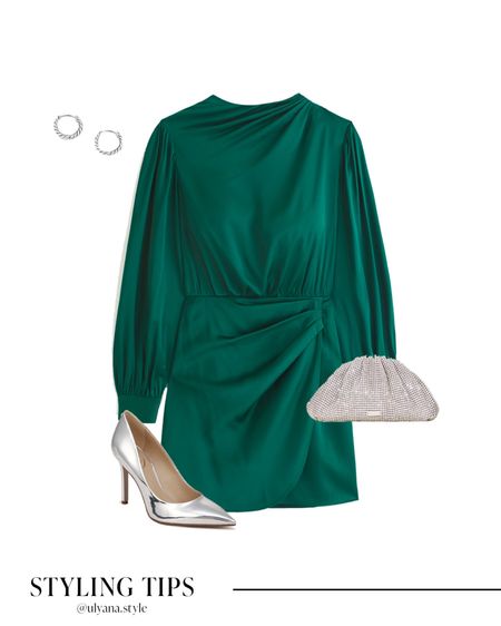 A green dress paired with metallic heels, and a clutch bag makes a cute holiday outfit. 
.
.
.
.
.
.
.
Holiday outfits | holiday dress | holiday party outfit | holiday party dress | fall outfits | thanksgiving outfit | date night outfit | dinner dress | fall dresses | ruched dress | silver heels | closed toe heels | holiday heels | metallic heels | slingback heels | designer bags | evening bag | 

#LTKHolidaySale #LTKGiftGuide #LTKSeasonal #LTKFind #LTKunder50 #LTKunder100 #LTKHoliday #LTKU #LTKsalealert #LTKfindsunder50 #LTKfindsunder100 #LTKstyletip #LTKworkwear #LTKtravel #LTKshoecrush #LTKitbag 