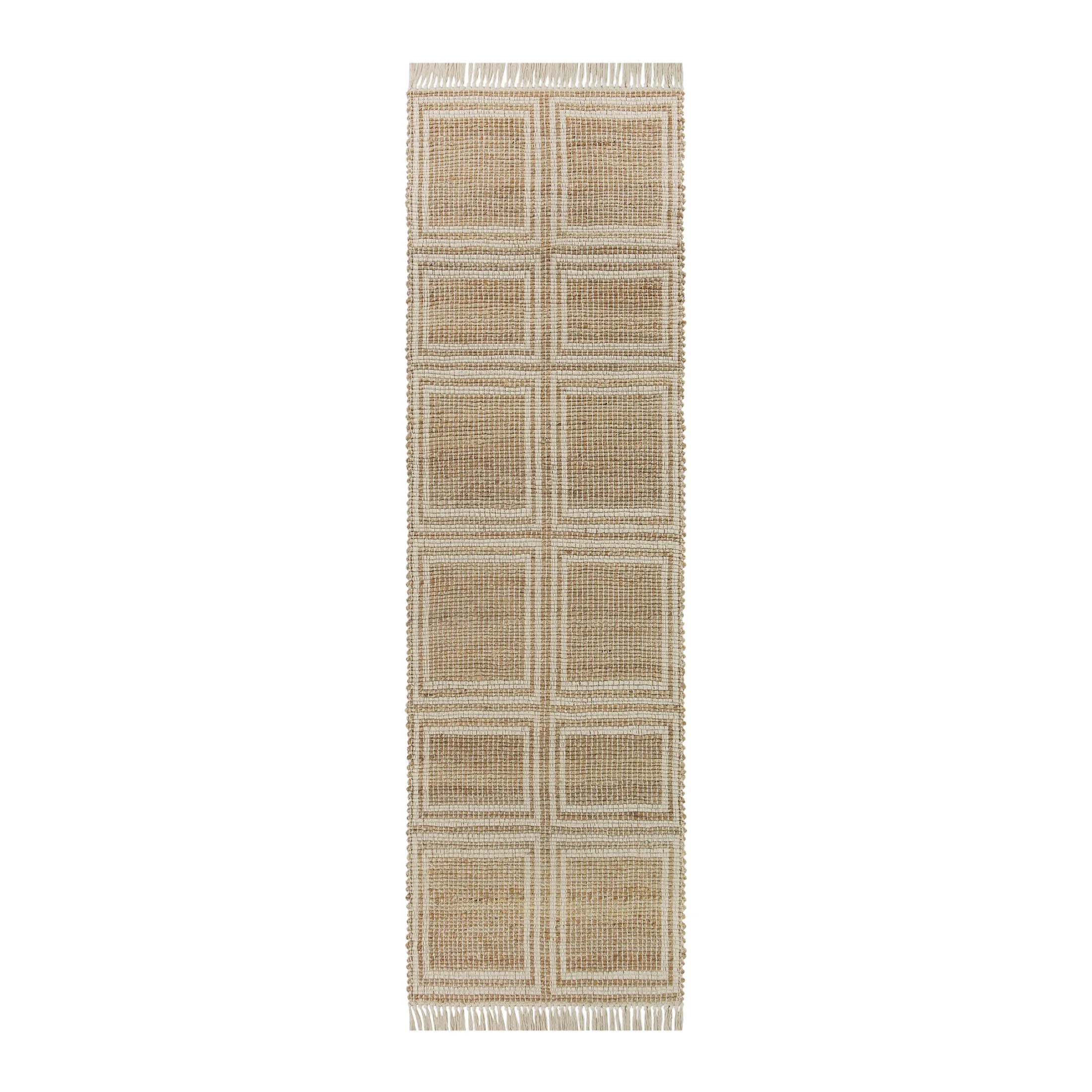 Better Homes & Gardens Ivory & Natural Interlocking Jute 30" x 102" Runner Rug | Walmart (US)