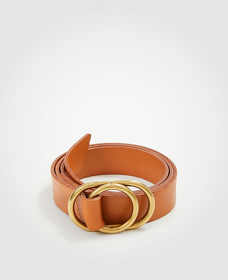 Double Ring Leather Belt | Ann Taylor (US)