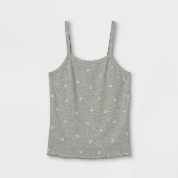 Girls' Embroidered Rib-Knit Cami Tank Top - art class™ | Target