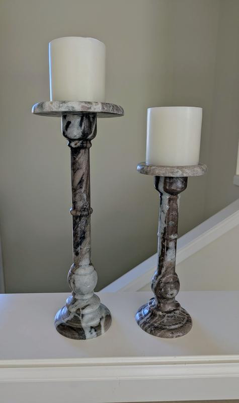 Toronto Marble Pillar Candle Holder | Anthropologie (US)