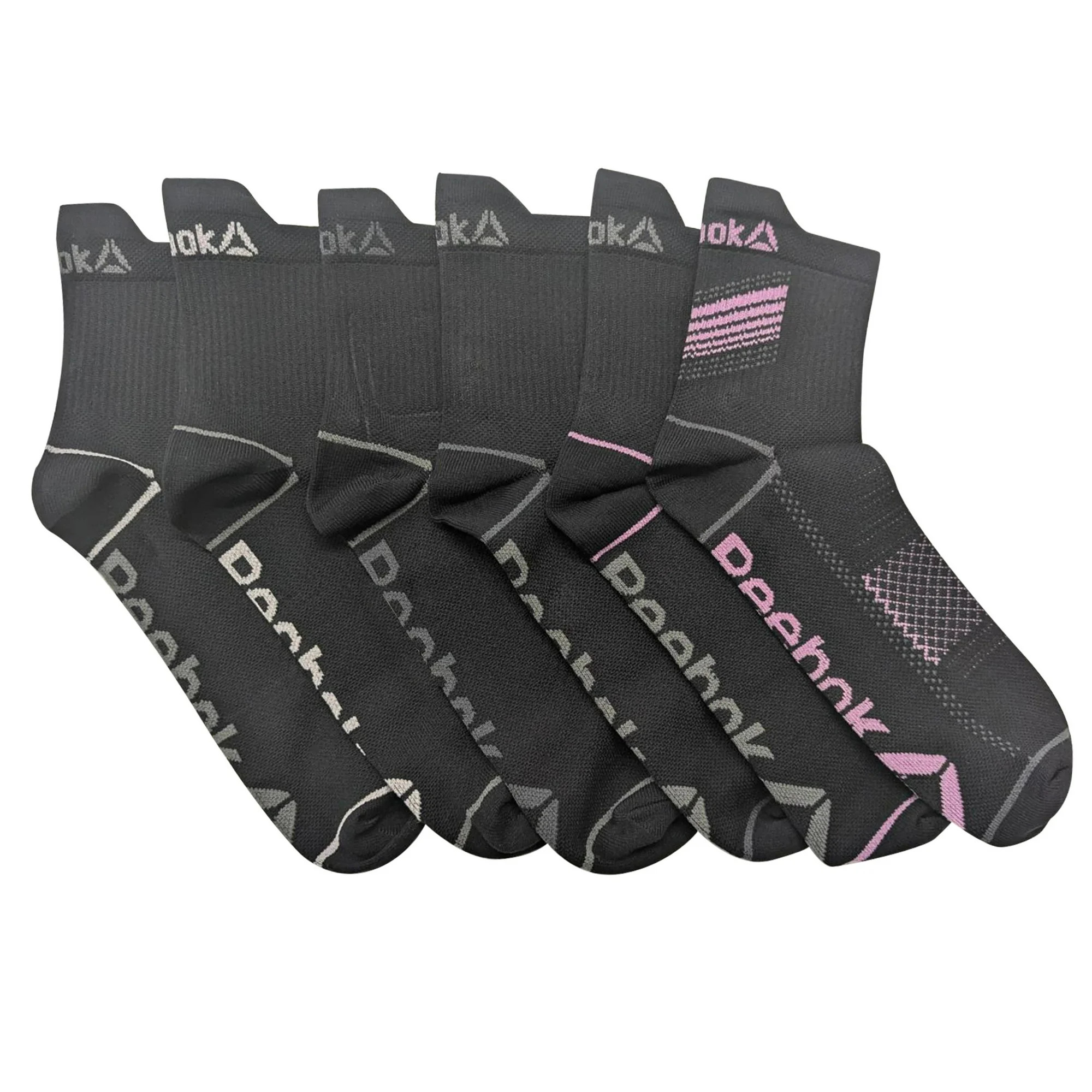 Reebok Women's Dynamic Lightweight High Ankle Socks, Stocking Stuffers, 6-Pack | Walmart (US)