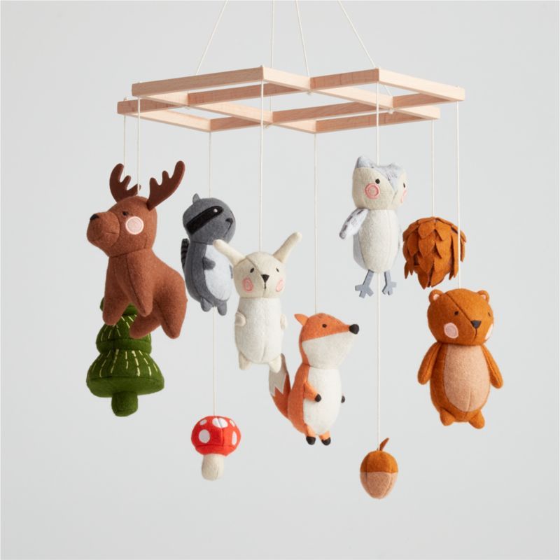 Woodland Animal Baby Mobile + Reviews | Crate & Kids | Crate & Barrel