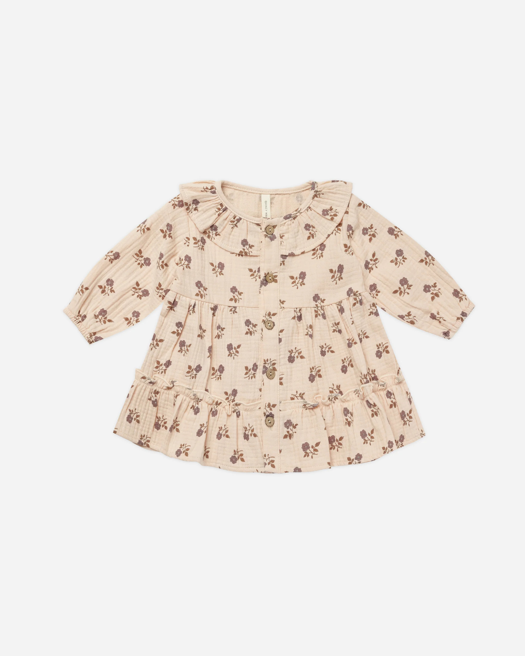 Ruffle Collar Button Dress || Fig Flora | Rylee + Cru