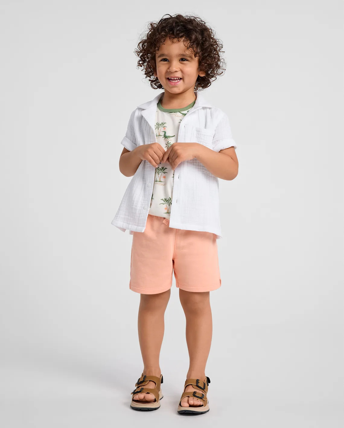 Baby And Toddler Boys French Terry Active Shorts - coral | The Children's Place