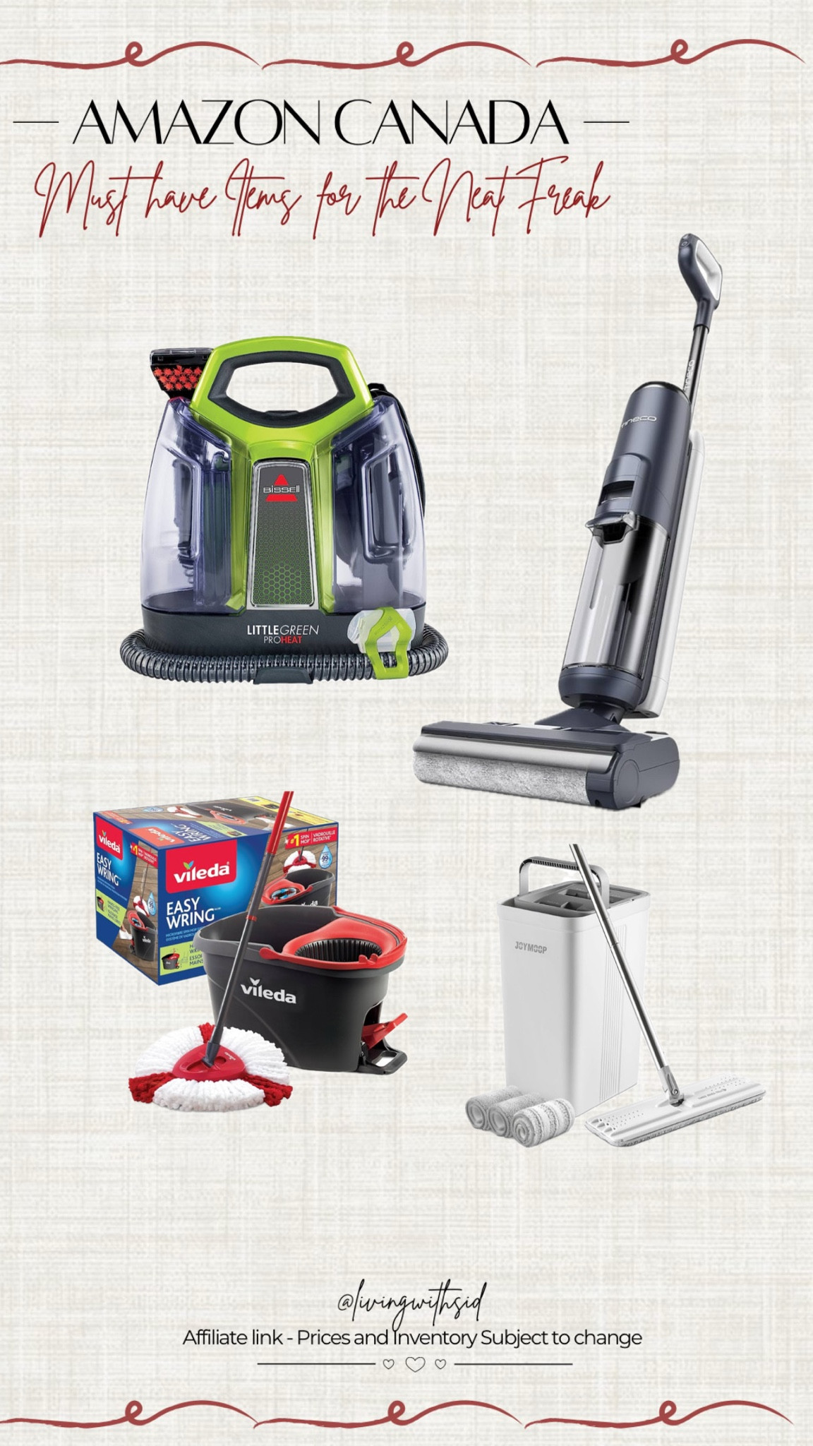 Listing some of my fave cleaning items for your home. 
The Bissell green machine is currently on sale and it’s the perfect gift for yourself or someone who loves to keep their house clean! 
#holidaygiftguide #amazoncanada 


#LTKgiftguide #LTKcanada #LTKsale