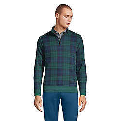 Men's Print Bedford Rib Quarter Zip Sweater | Lands' End (US)
