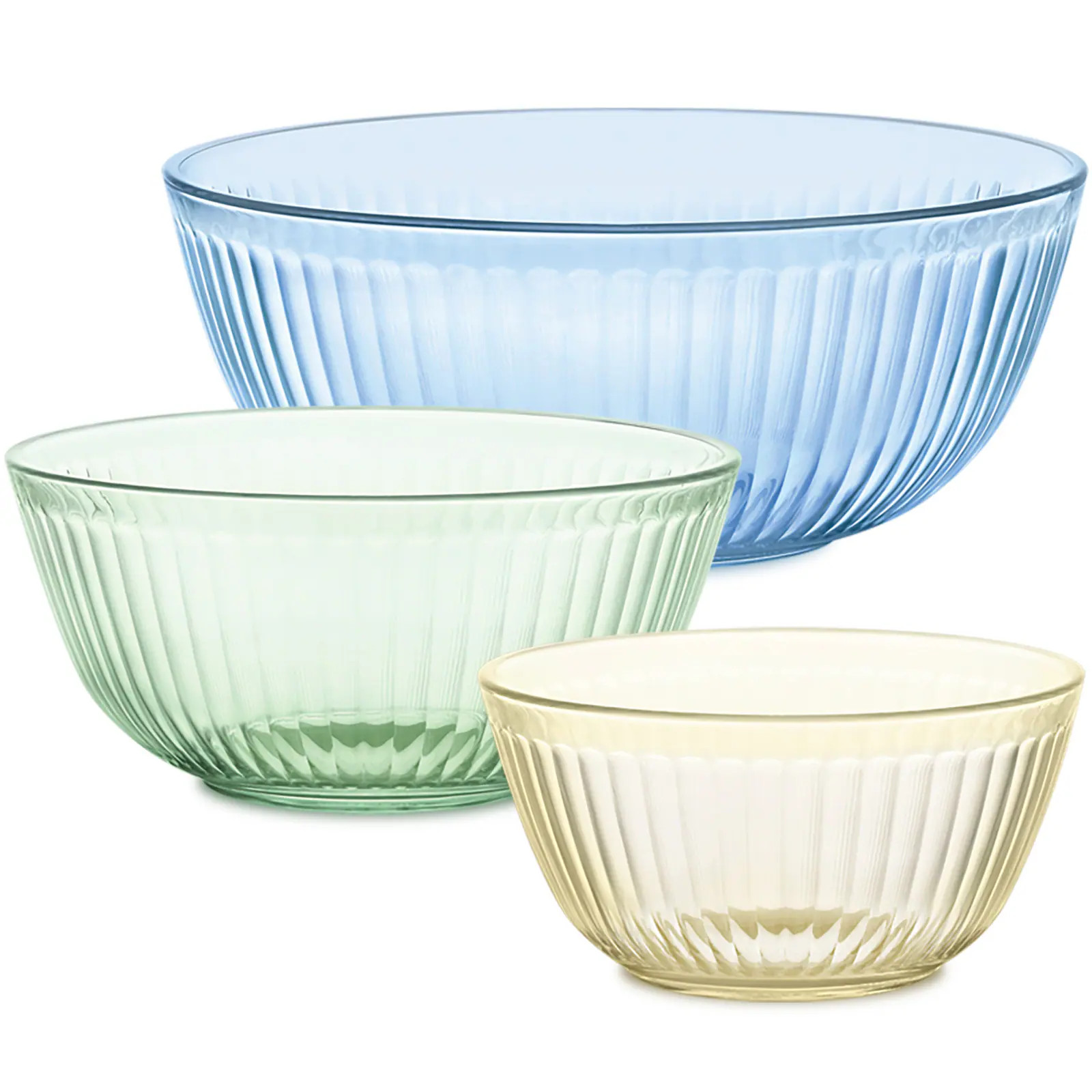 PYREX Sculpted/Tinted 3Pc Unlidded Mixing Bowl Set | 1149528 | Lowe's
