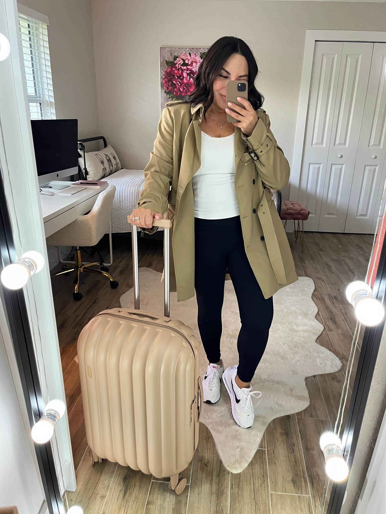 Travel outfit
Vacation outfit 
Airport outfit 
Amazon outfit 
Nike sneakers 
Nude carry on suitcase
Beige suitcase 

#LTKunder50 #LTKFind #LTKSeasonal