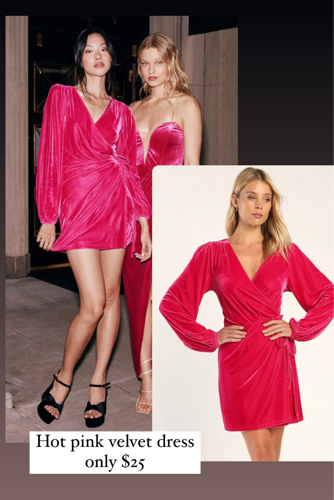 Hot pink velvet dress only $25

#LTKwedding #LTKSeasonal #LTKstyletip