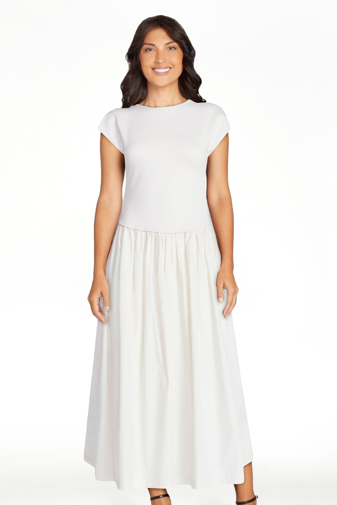 Scoop Women’s Maxi Dress with Short Dolman Sleeves, Sizes XS-4X | Walmart (US)