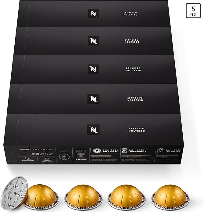 Nespresso Capsules Vertuo, Voltesso, Mild Roast Espresso, 50-Count Espresso Pods, Brews 1.35oz. | Amazon (US)