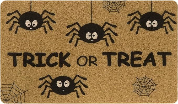 OJIA Halloween Door Mat 30" x 17", Spider Mat Non-Slip Front Door Mat Outdoor Entrance Funny Door... | Amazon (US)