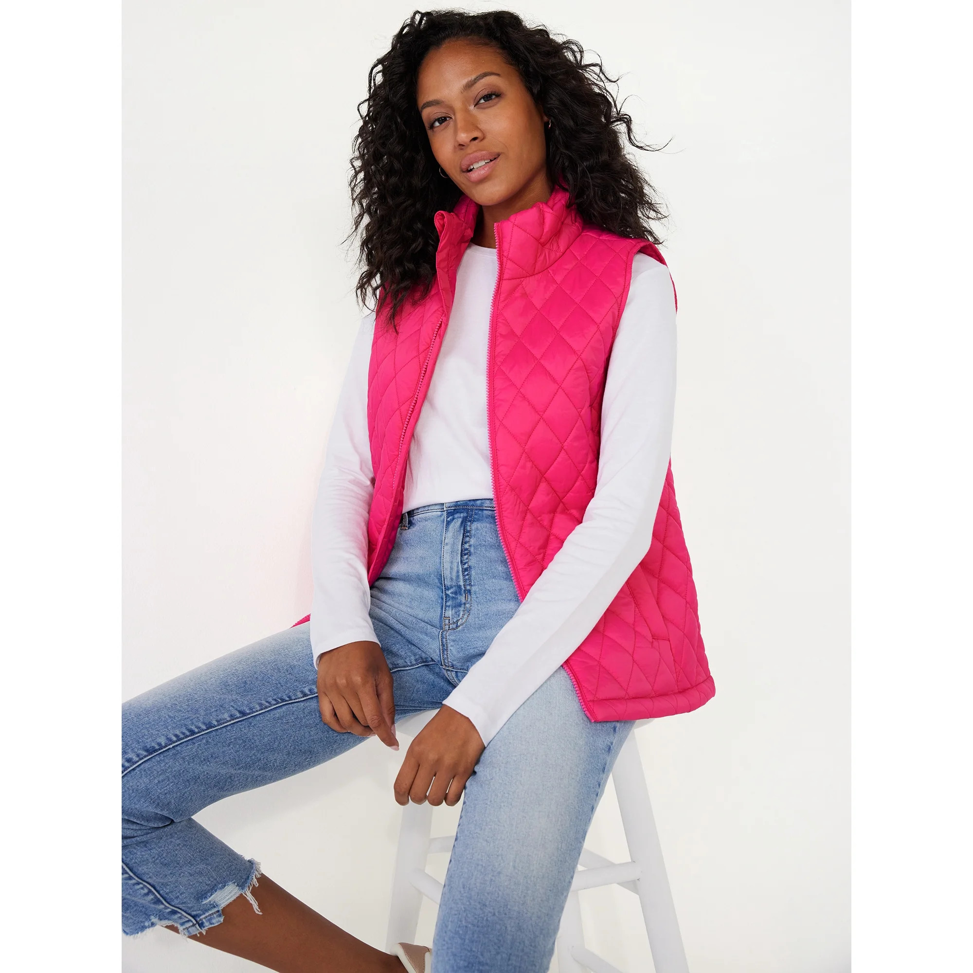 Time and Tru Women's Diamond Core Vest, Sizes XS-3X | Walmart (US)