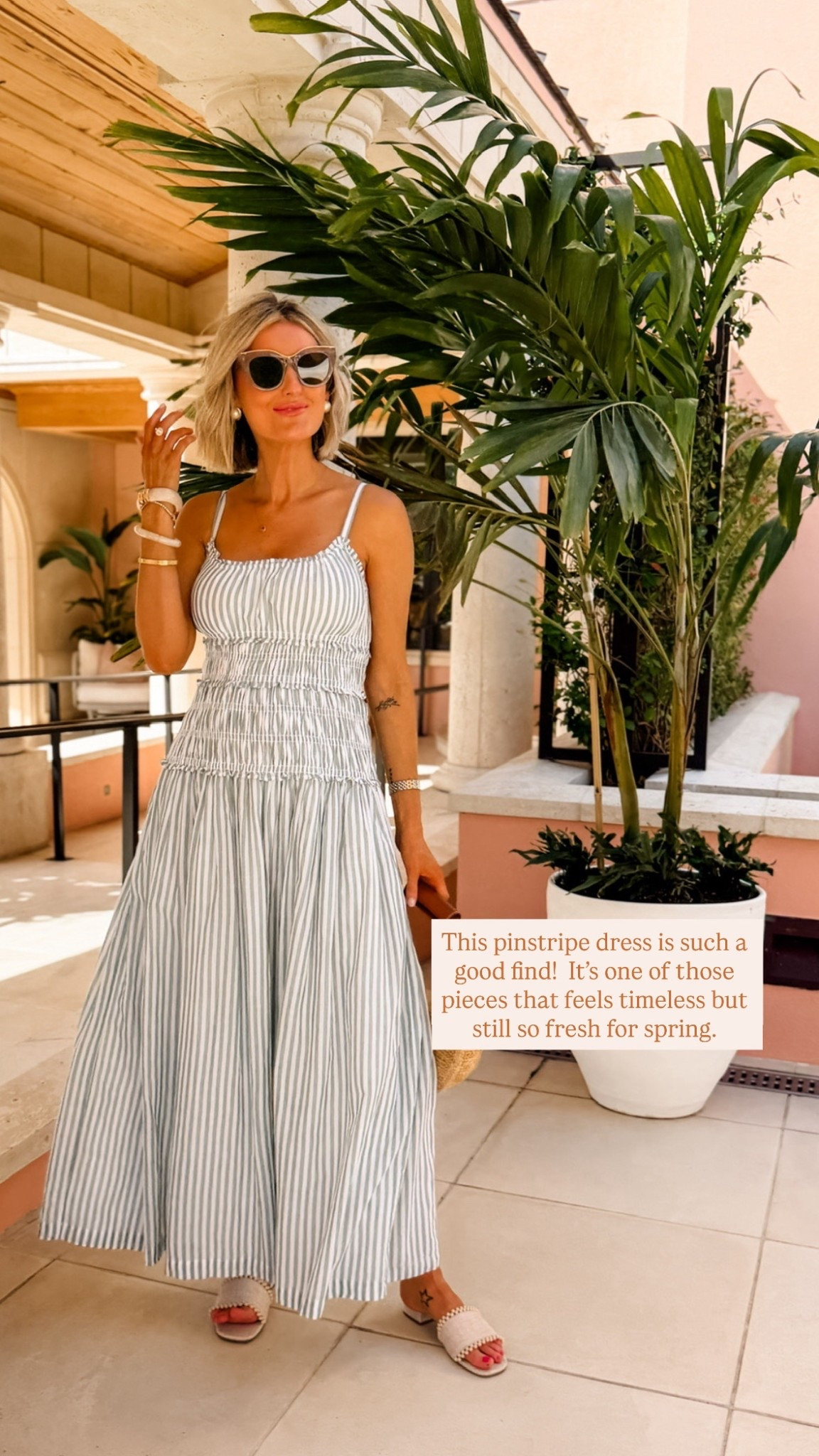 This dress would be great to pack with you for a beach trip! I love the stripes! Wearing S. 

Loverly Grey, Abercrombie, striped maxi dress, striped sundress, spring dress, spring fashion, spring outfit ideas, vacation dress, beach dresss

#LTKootd #LTKTravel #LTKspring
