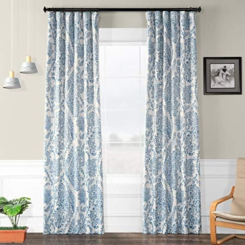 HPD Half Price Drapes Printed Room Darkening Curtain 50 X 120 (1 Panel), BOCH-KC16072-120, Tea Ti... | Amazon (US)
