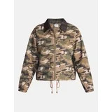 No Boundaries Cotton Twill Barn Jacket with Faux Leather Collar, Women's XXS-4X | Walmart (US)