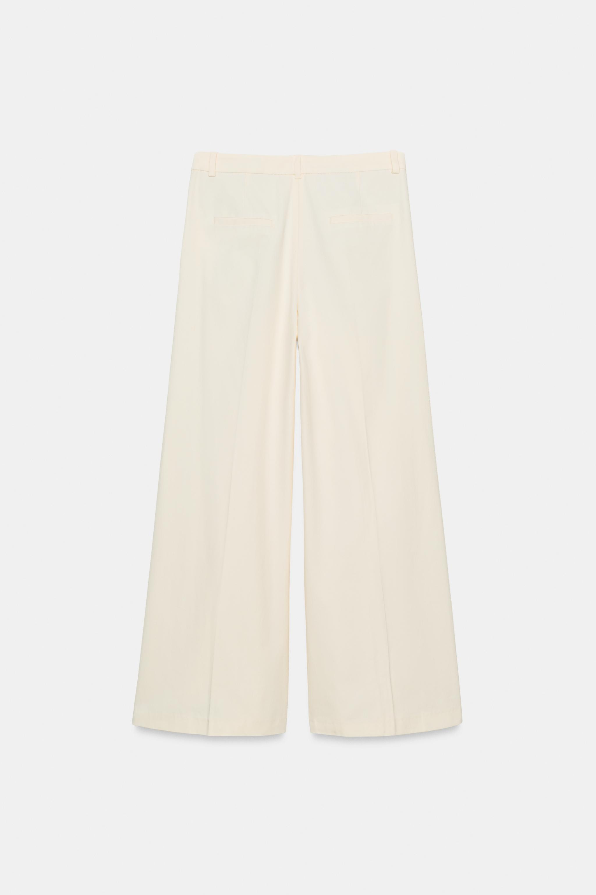 ZW COLLECTION PLEATED WIDE-LEG TROUSERS | Zara UK
