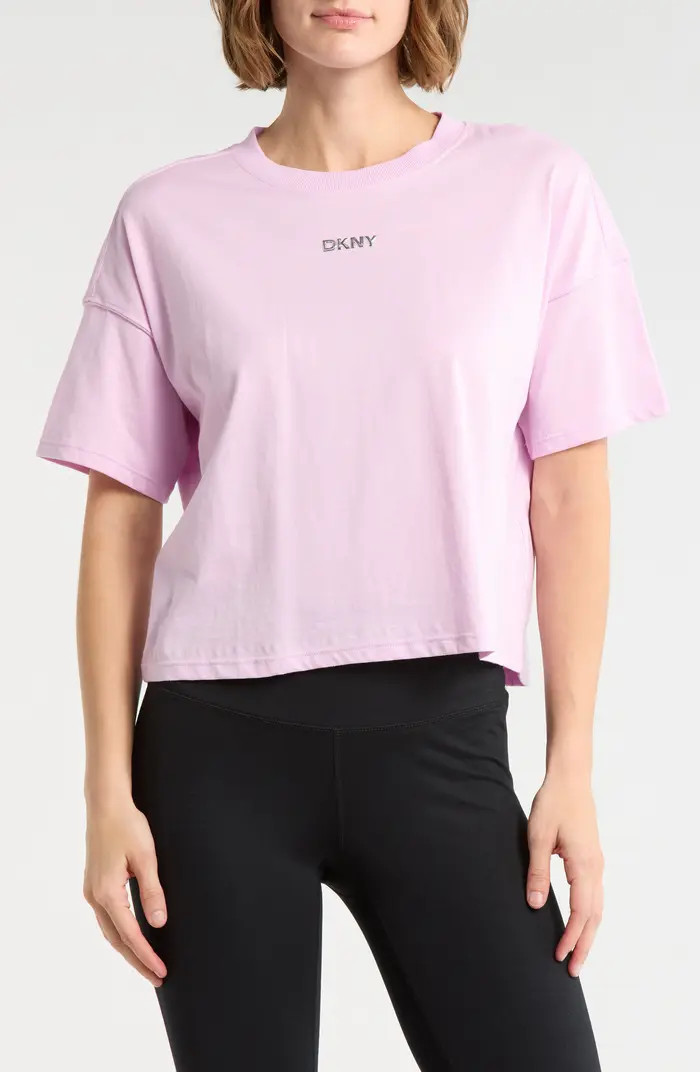 DKNY Metallic Bubble Logo Cotton T-Shirt | Nordstromrack | Nordstrom Rack