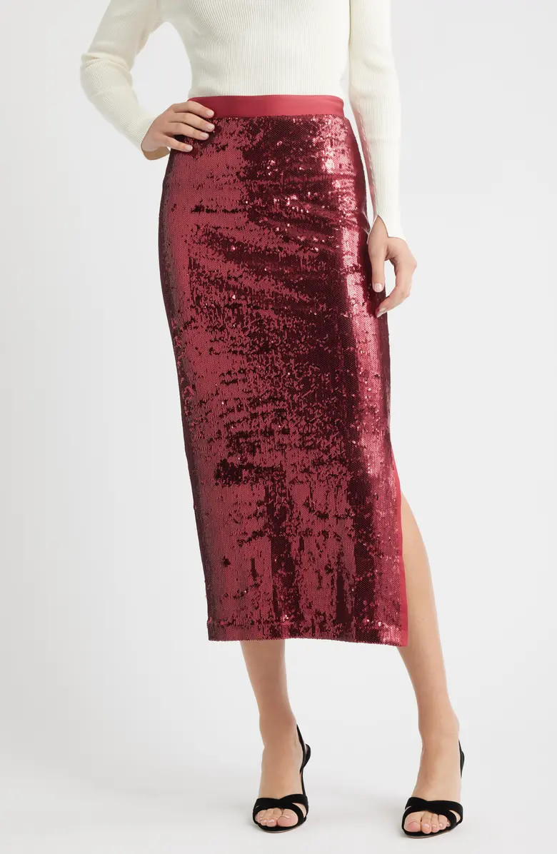 BOSS Ebibi Sequin Pencil Skirt | Nordstrom | Nordstrom