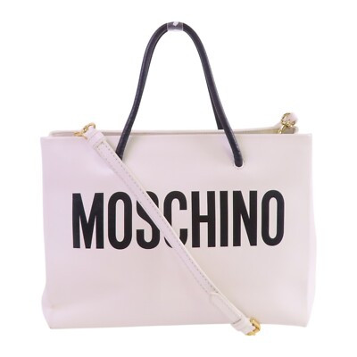 MOSCHINO GHW Tote Bag Handbag Shoulder Bag Crossbody Calfskin Leather | eBay US
