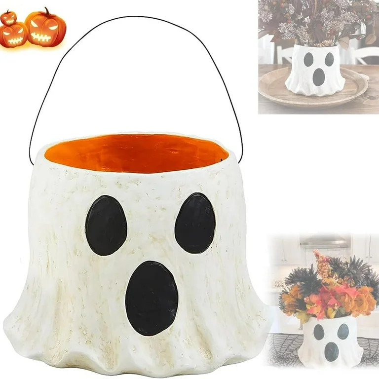 1pc Ghost Vase Gifts, Cutest Ghost Bucket for Halloween, Funny Ghost Face Planter, Ghost Candy Bo... | Walmart (US)