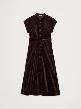 Corduroy Midi Shirt Dress | Banana Republic (US)