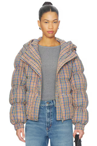 Free People Party Of One Puffer Jacket in Tan Combo from Revolve.com | Revolve Clothing (Global)
