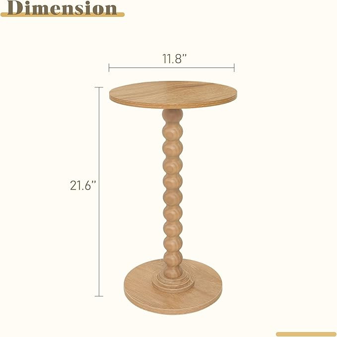 Small Side Table, Drink Table for Small Spaces, Modern Accent Table Martini Table with Solid Wood... | Amazon (US)