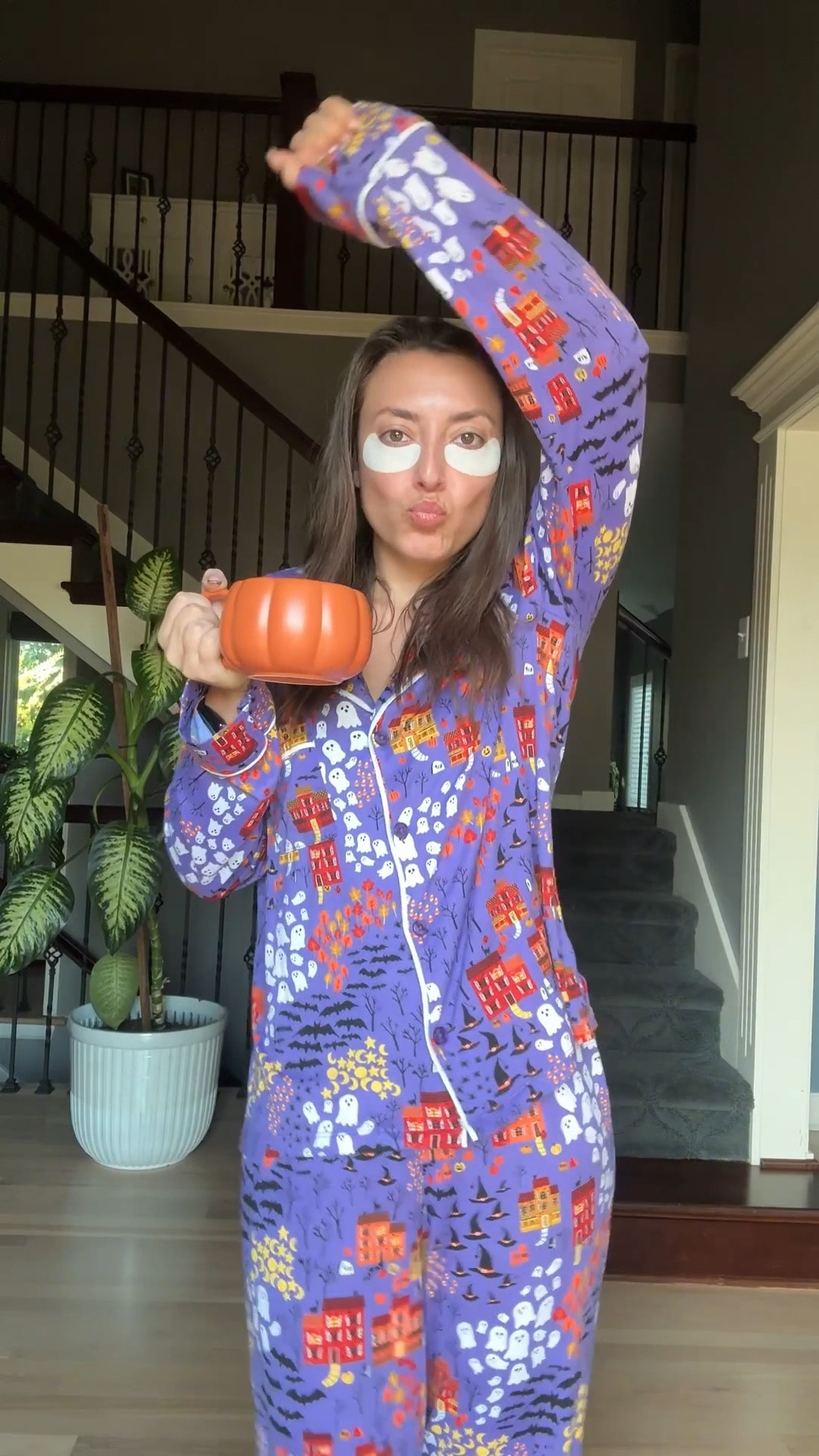 Cozy fall mornings are the absolute best! 

Loving these soft spooky pajamas right now! Plus they are on sale! Wearing size smalll

#LTKSeasonal #LTKFindsUnder50 #LTKHalloween