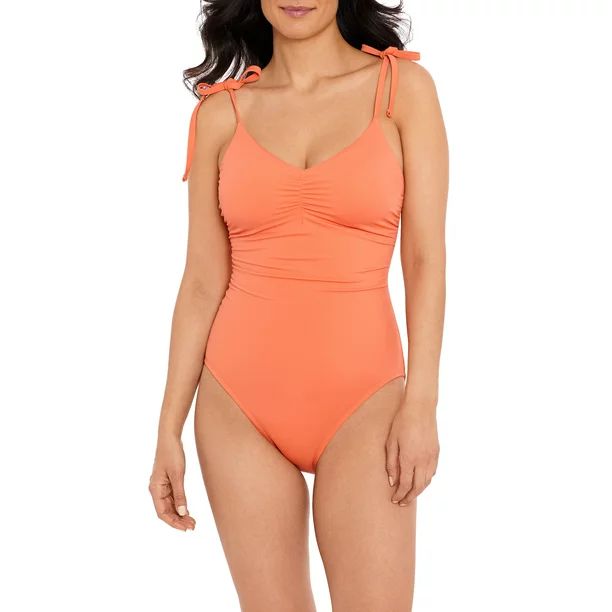 Time and Tru Women’s and Women's Plus One Piece Swimsuit | Walmart (US)