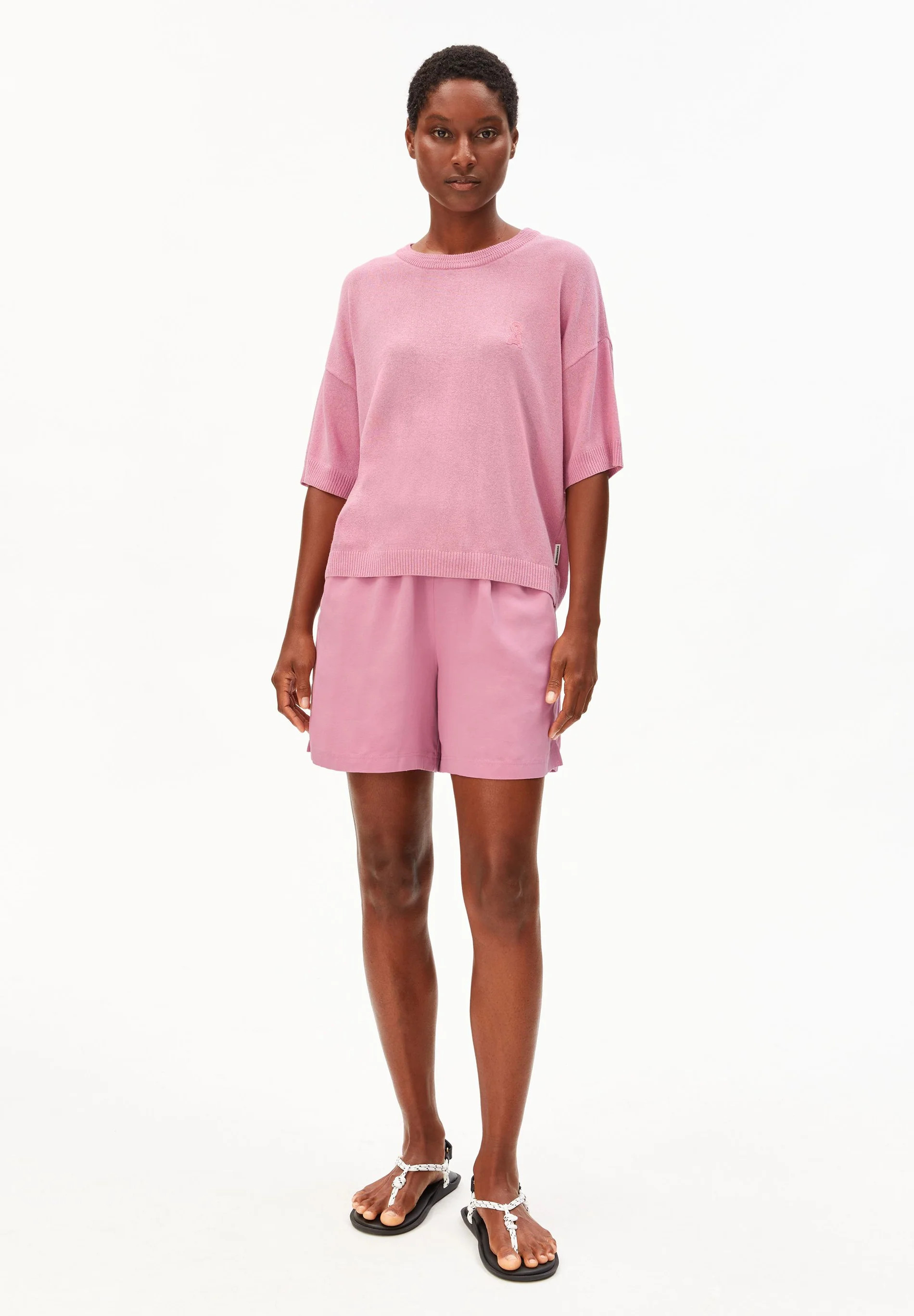 "KURZÄRMLIGER LEINEN-MIX STRICKPULLOVER Leinen-Mix" | ArmedAngels (DE)