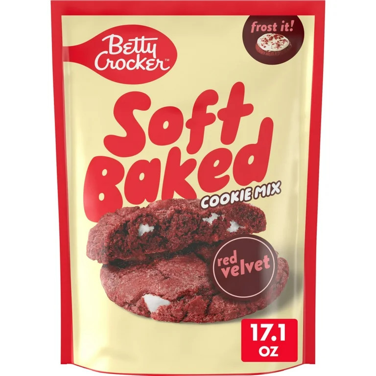 Betty Crocker Soft Baked Cookie Mix, Red Velvet, 17.1 oz | Walmart (US)