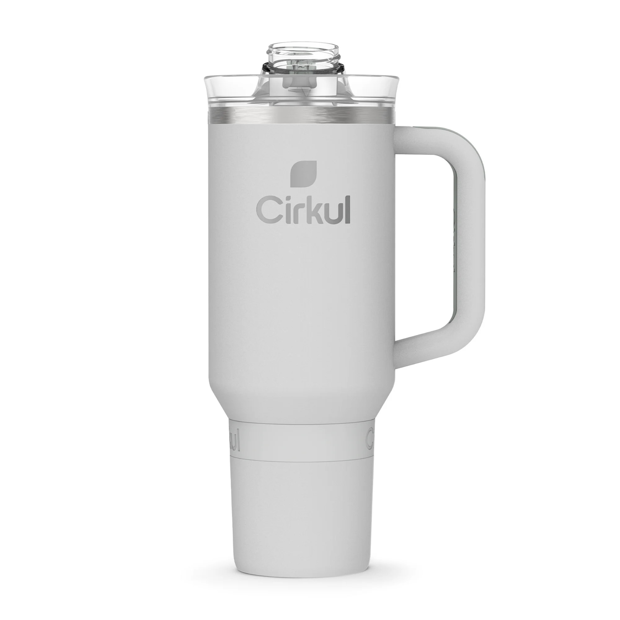 Cirkul 40oz All-Day StrawSip Double-Wall Insulated Stainless Steel Tumbler with Handle, Fog (Ligh... | Walmart (US)
