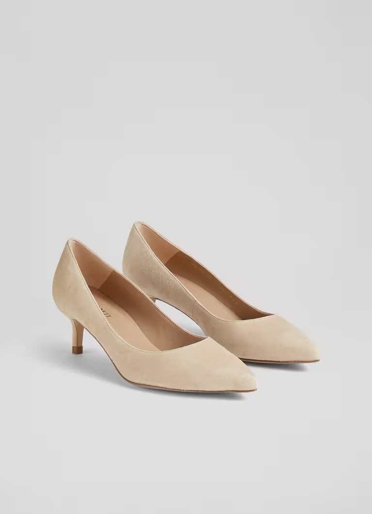 Audrey Beige Suede Courts | L.K. Bennett (UK)