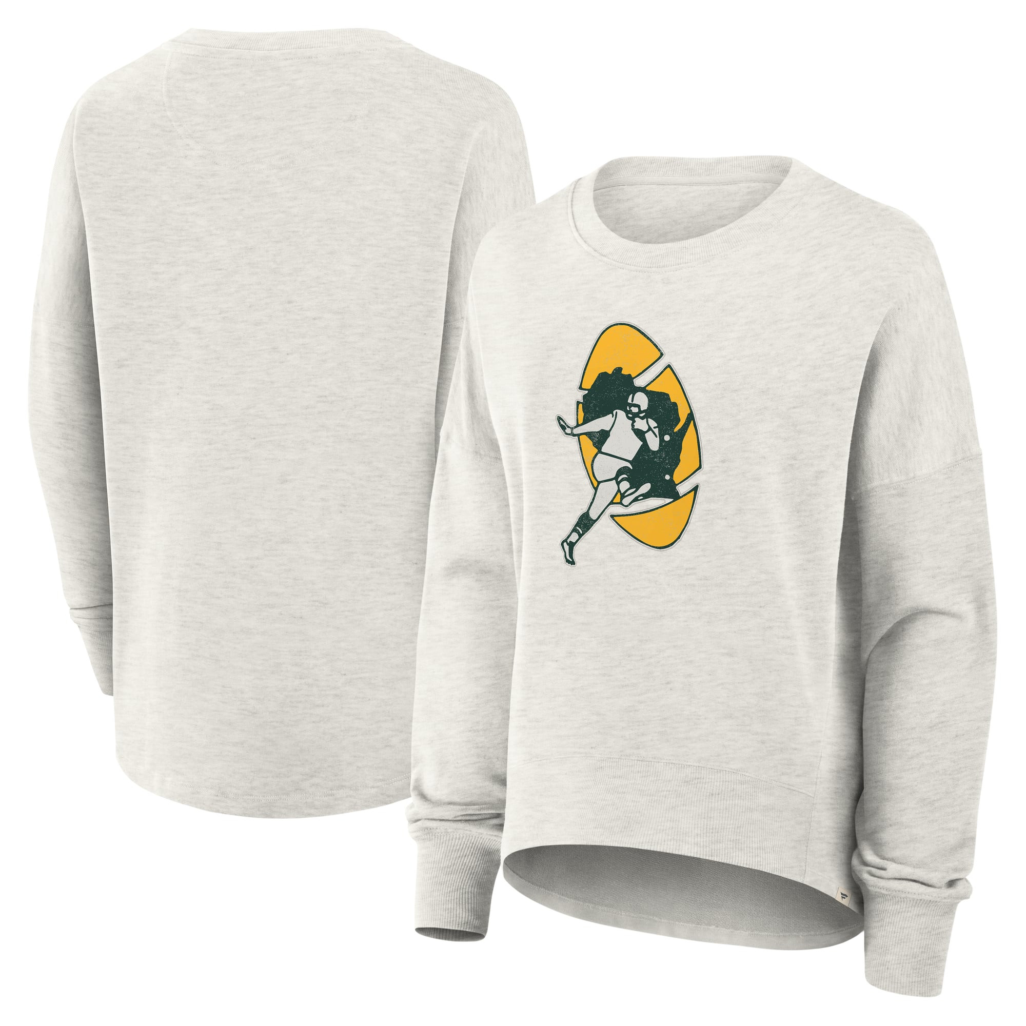 Women's Green Bay Packers Fanatics Heather Gray Oversized Hometown Pullover Sweatshirt | NFL Shop