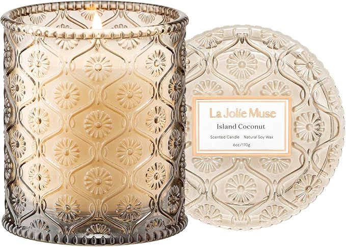 LA JOLIE MUSE Island Coconut Scented Candles, Vanilla Coconut Candles for Home Scented, Summer Ca... | Amazon (US)