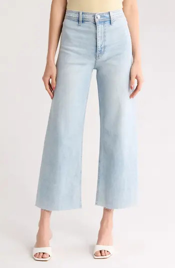 Pistola Penny Raw Hem High Waist Ankle Wide Leg Jeans in Collective at Nordstrom Rack, Size 28 | Nordstrom Rack