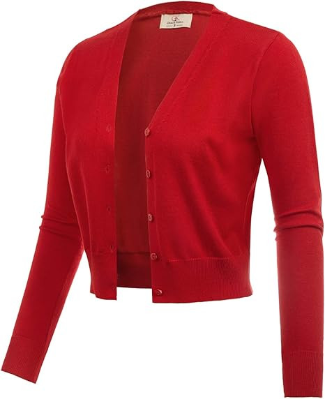 GRACE KARIN Women's Open Front Knit Cropped Bolero Shrug Cardigan Sweater Long Sleeve (S-4XL) | Amazon (US)